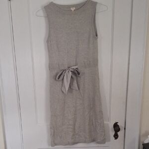 J. Crew Light Gray Sleeveless Midi Dress